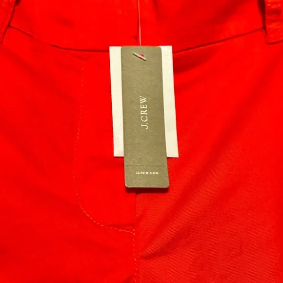 J.Crew Chino NEW 4” Cotton Flat Front Shorts in Vivid Flame size 2 - Picture 12 of 14